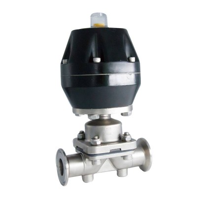 Forged Clamp End Casting Sanitary Pneumatic Diaphragm Valve with Plastic Actuator