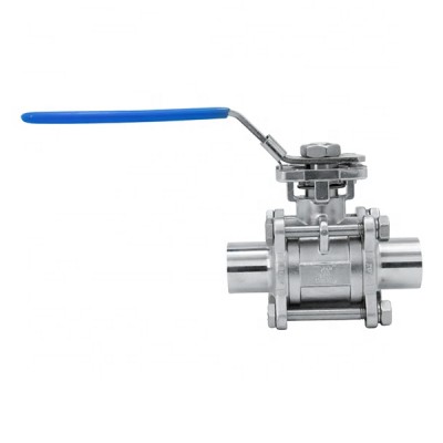 Sanitary Stainless Steel 3PCS Butt Weld Hygienic Full Package Ball Valve