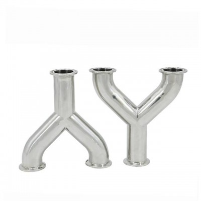 304/316L Stainless Steel Sanitary 3 way Y Elbow Type Tee Pipe Fittings