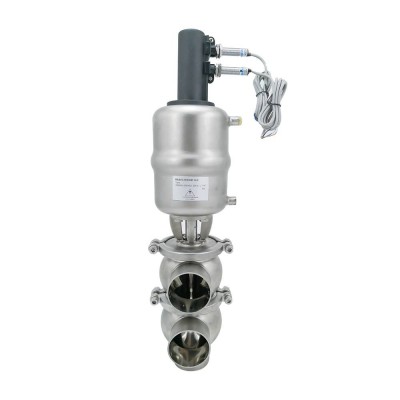 Sanitary Stainless Steel Pneumatic Welded Ll Apv Divert Seat Reversing Valve